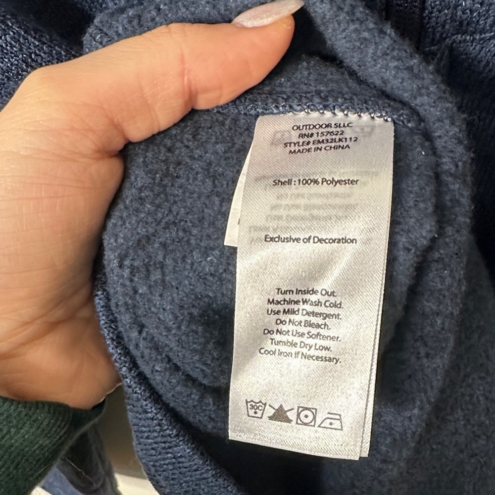 Eddie Baur Navy Blue Fleece Pullover - Picture 3 of 6